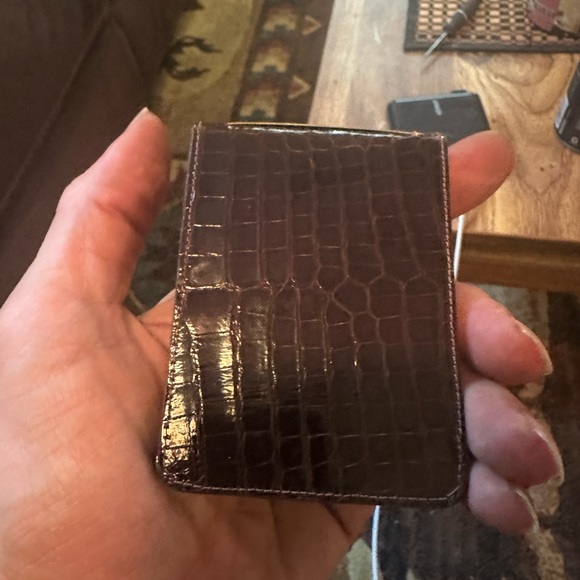 VINTAGE WALLET BILLFORD CARD HOLDER WITH HANOVER (SWISS) WATCH GENUINE ALLIGATOR - Picture 11 of 13